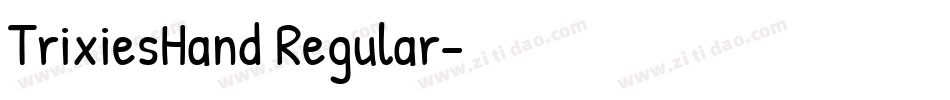 TrixiesHand Regular字体转换